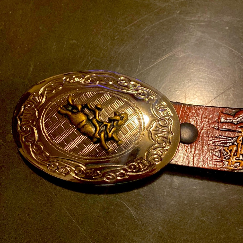 Noon belt leather equestrian